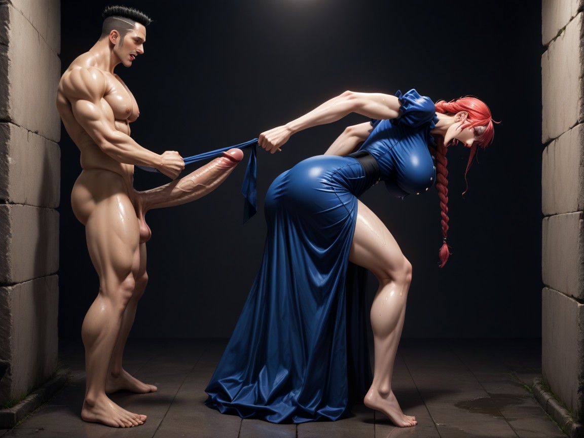 Standing Doggy Style, Hair Pulling, Braided Hentai AI Porn