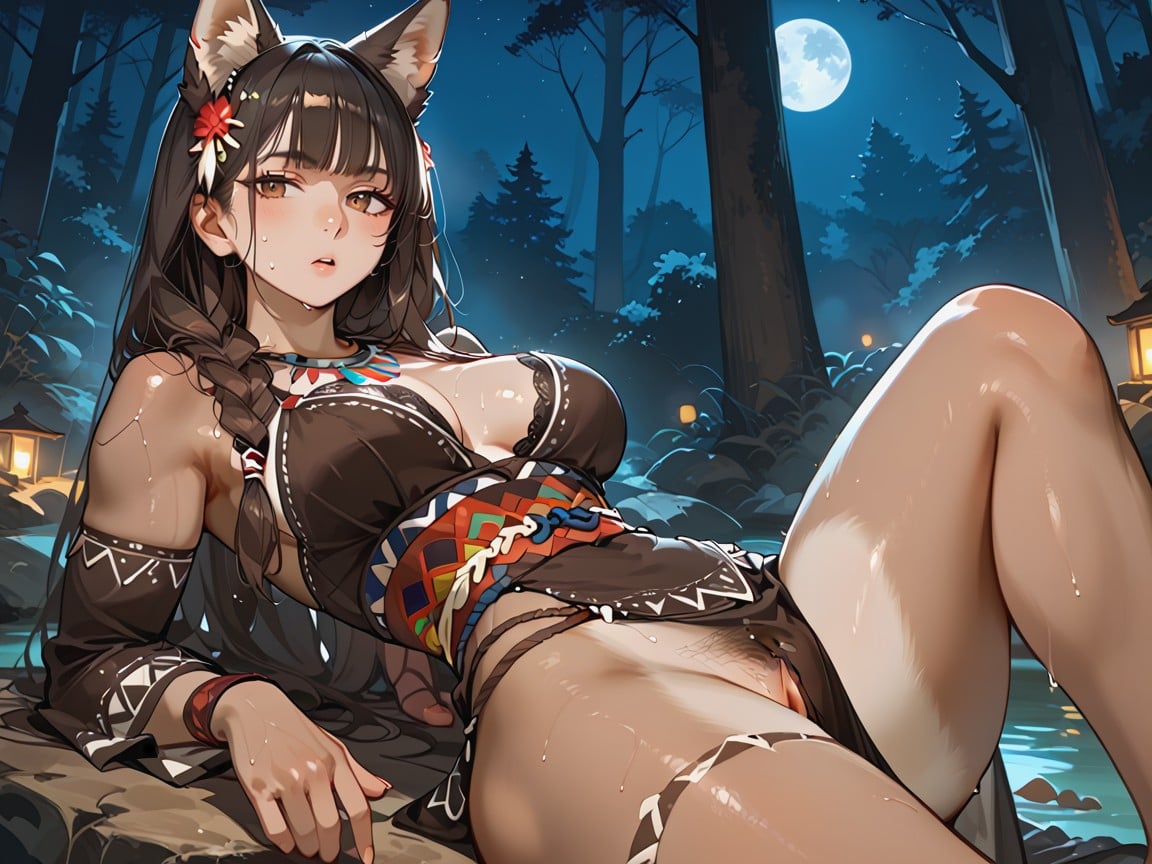 Bra, Mischievous, Length Hair Furry AI Porn