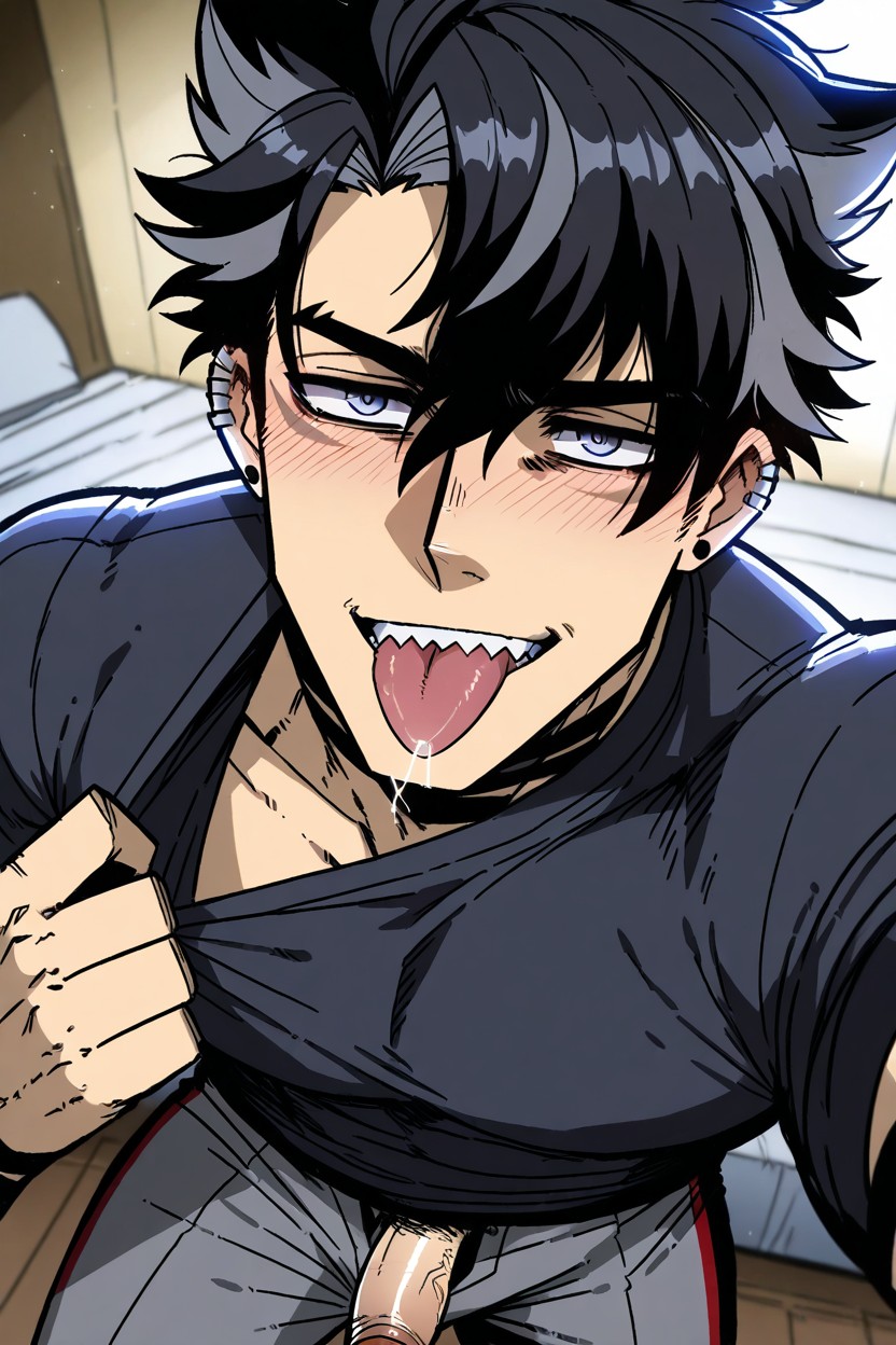 Happy, Friendly, Wriothesley's Shirt AI Gay Porn