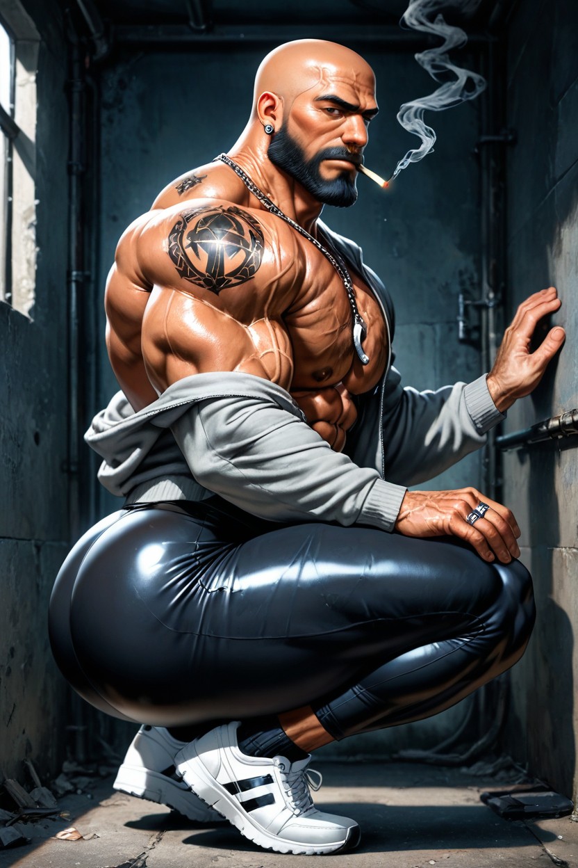 Detailed Realistic Image, Veiny Legs, Bara Porno IA Gay
