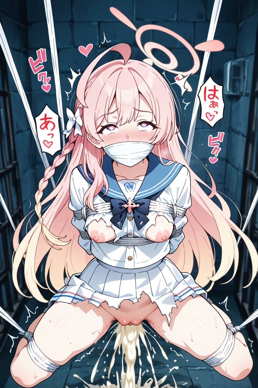 Love Hearts, Constricted With Web, Small Breasts Hentai AI Porn