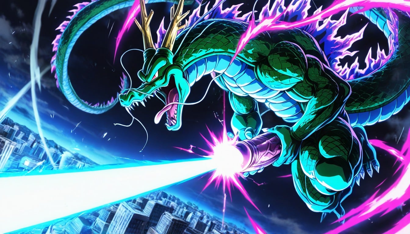 Cumshot Is Like Kamehameha, Distant View, Intense Battle Porno gay IA
