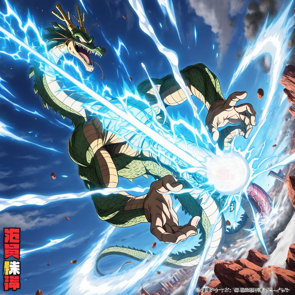 Full Erect Dick, Excessive Kamehameha Cumshot Directed At Shenron, Shooting Excessive Amounts Of Cum From Dick AI Gay Porn
