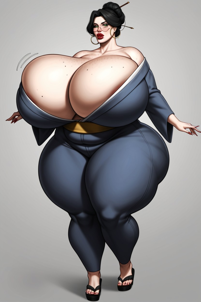 Bimbo Ass, Freckles, Big Bubble Ass AI Porn
