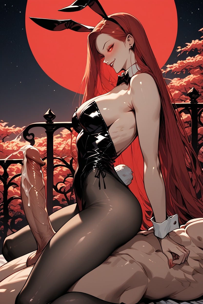 Making Eye Contact With Him, Giant Dick, Glowing Eyes Hentai AI Porn