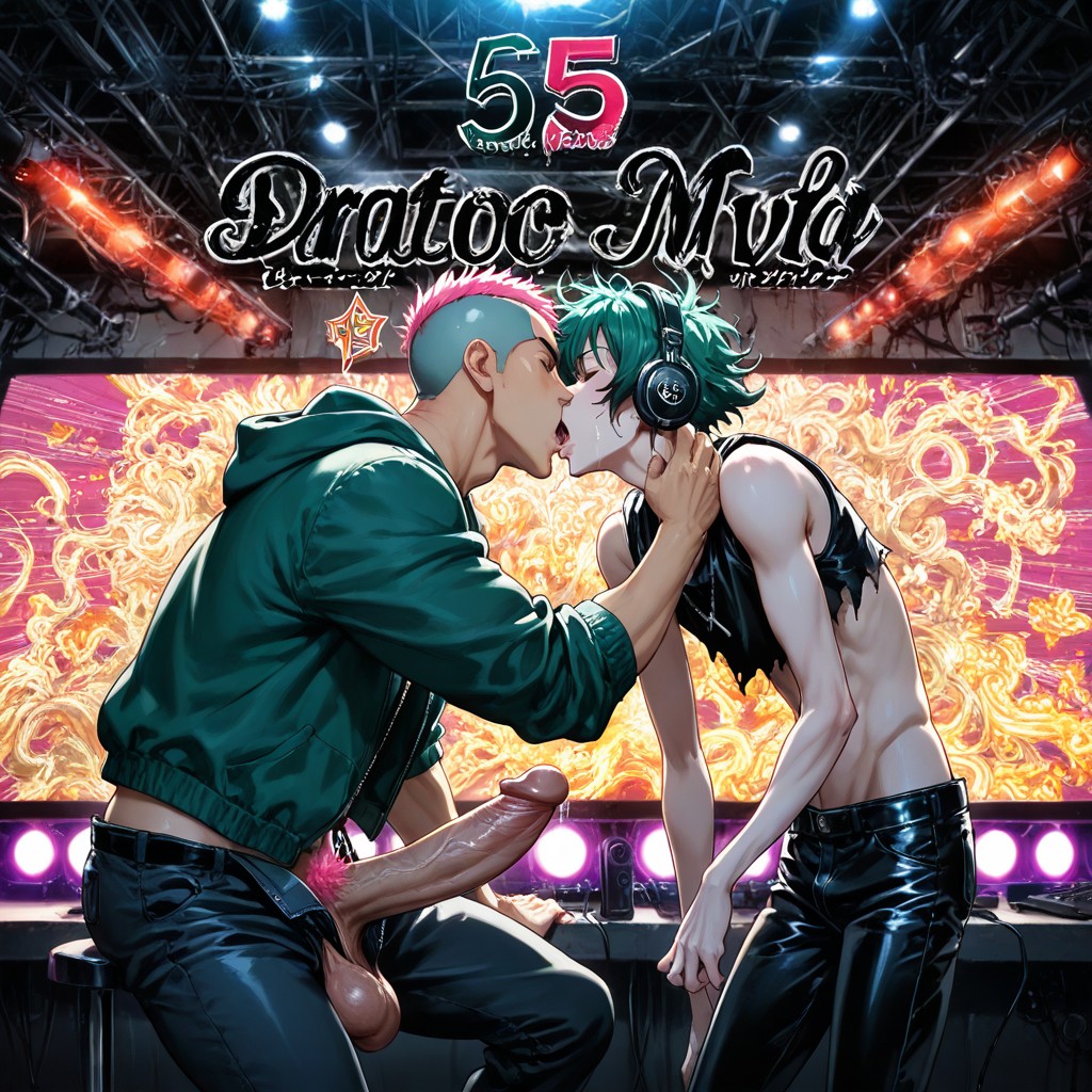 Professional Illustration, Vivid Colors, Intense Porno gay IA