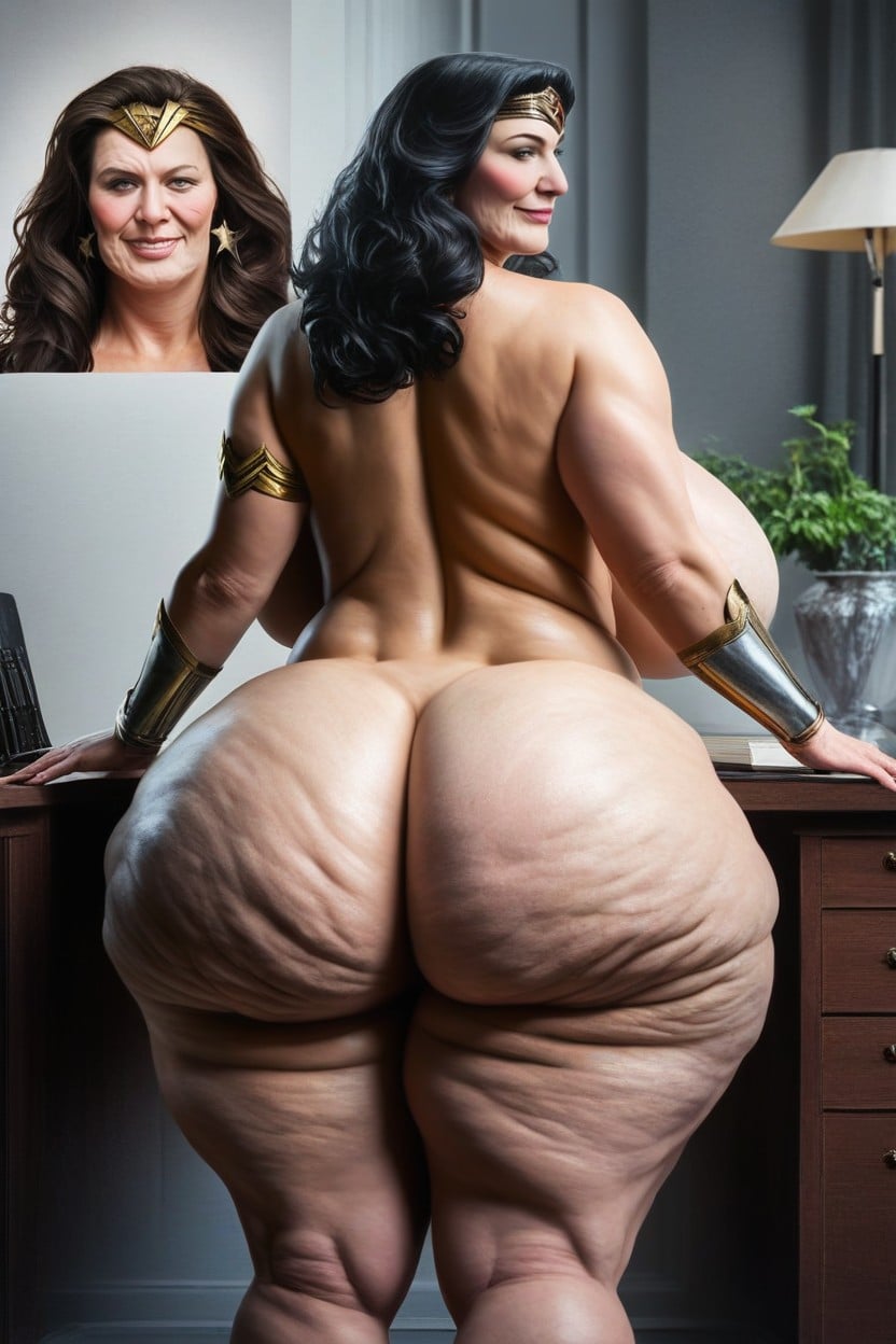 With Tiara And Arm Bands, Fat Ass, Standing AI Porn