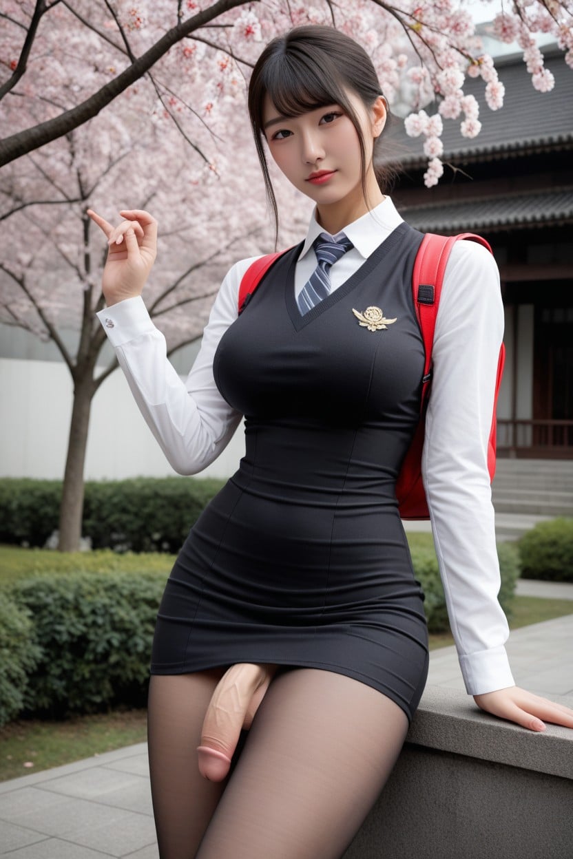 Tan Stockings, Pantyhose, Detailed Penis Porno IA Asiatique