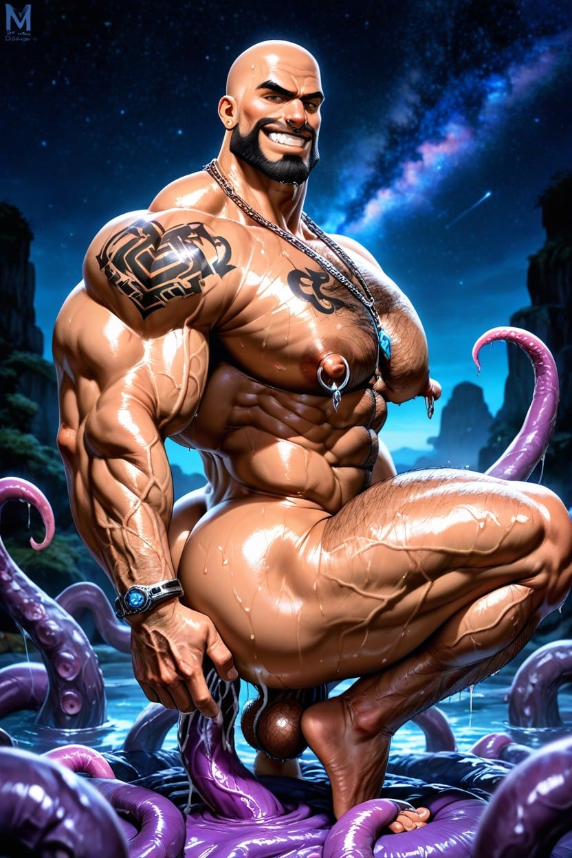 Veiny Arms, Naked, Steel Rings Porno IA Gay