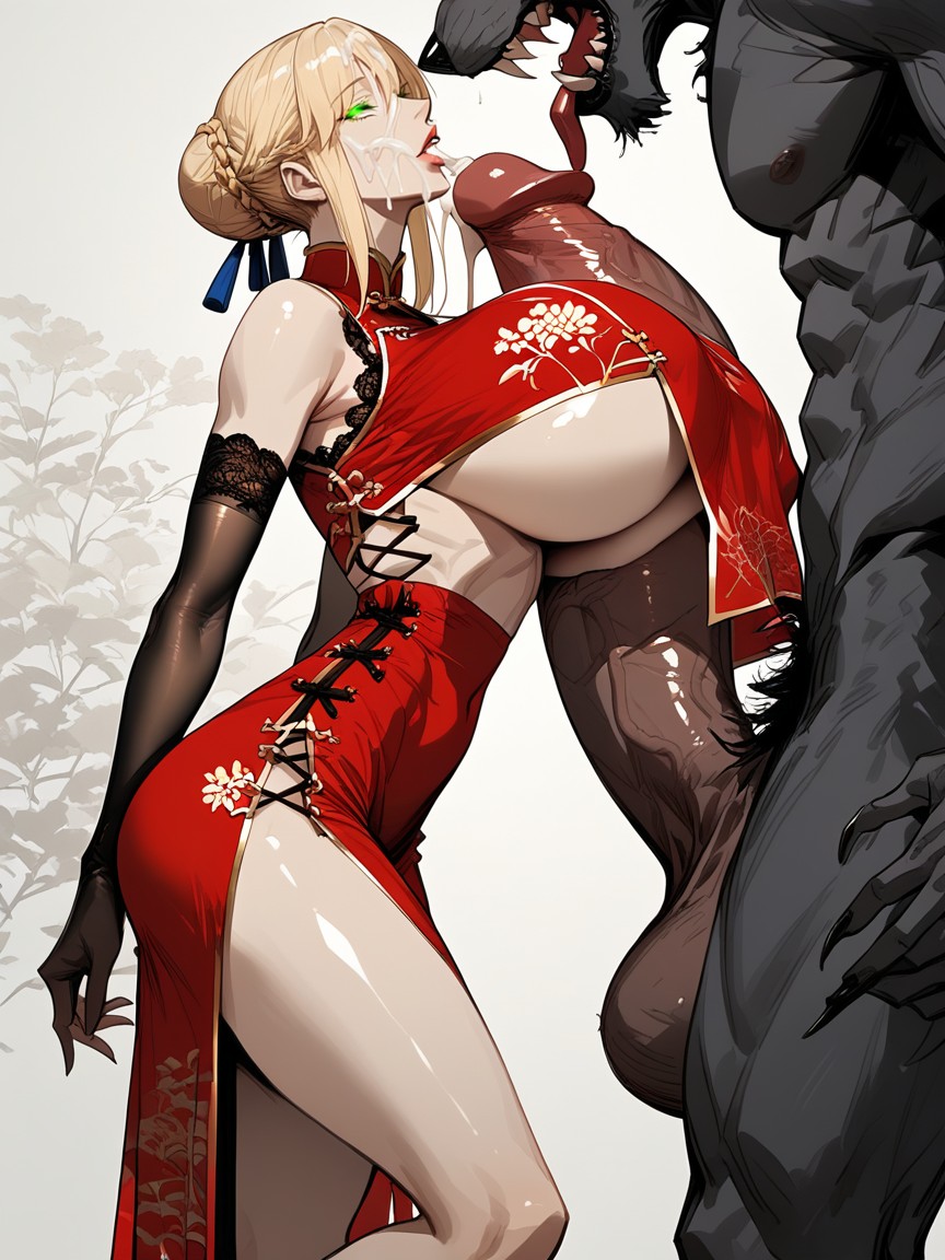 Arms Behind Back, Hourglass Figure, Detailed Face Hentai AI Porn