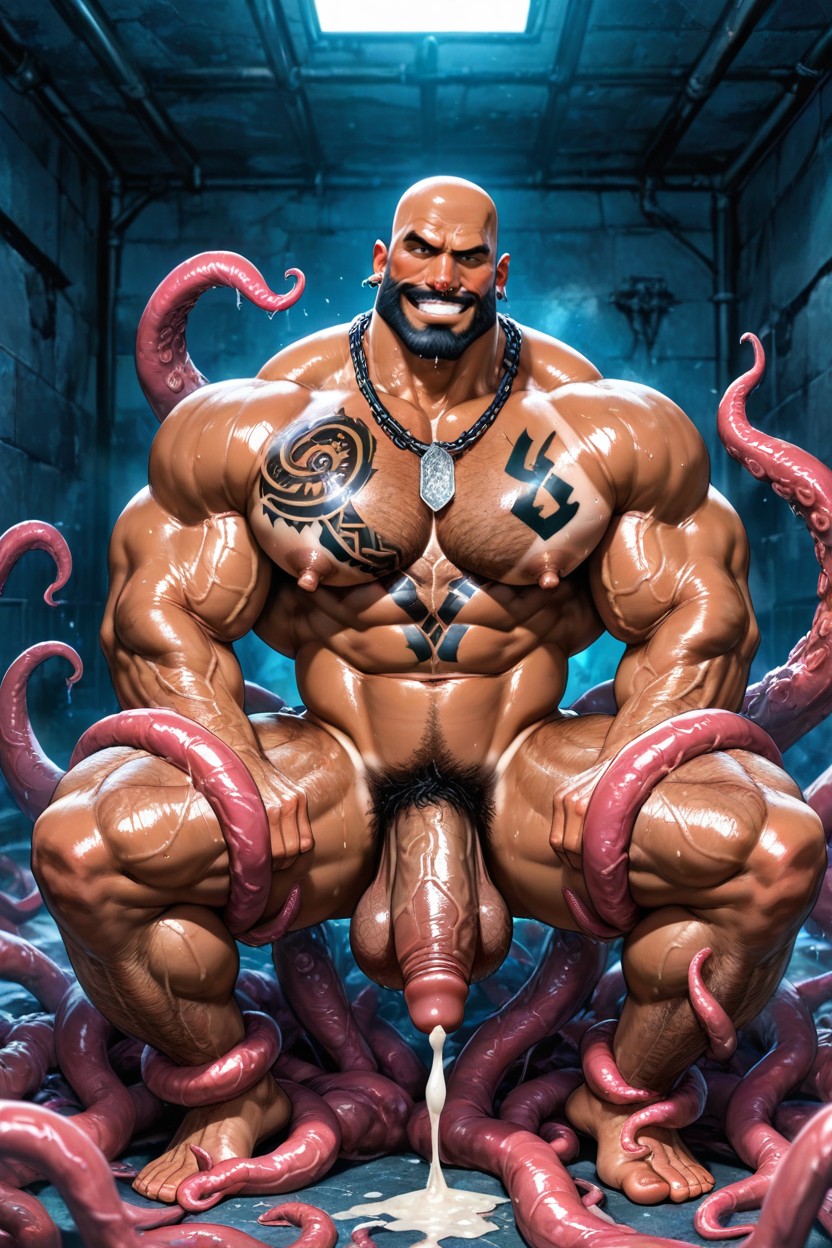 Massive Legs, Big Earrings, Huge Muscles Porno IA Gay