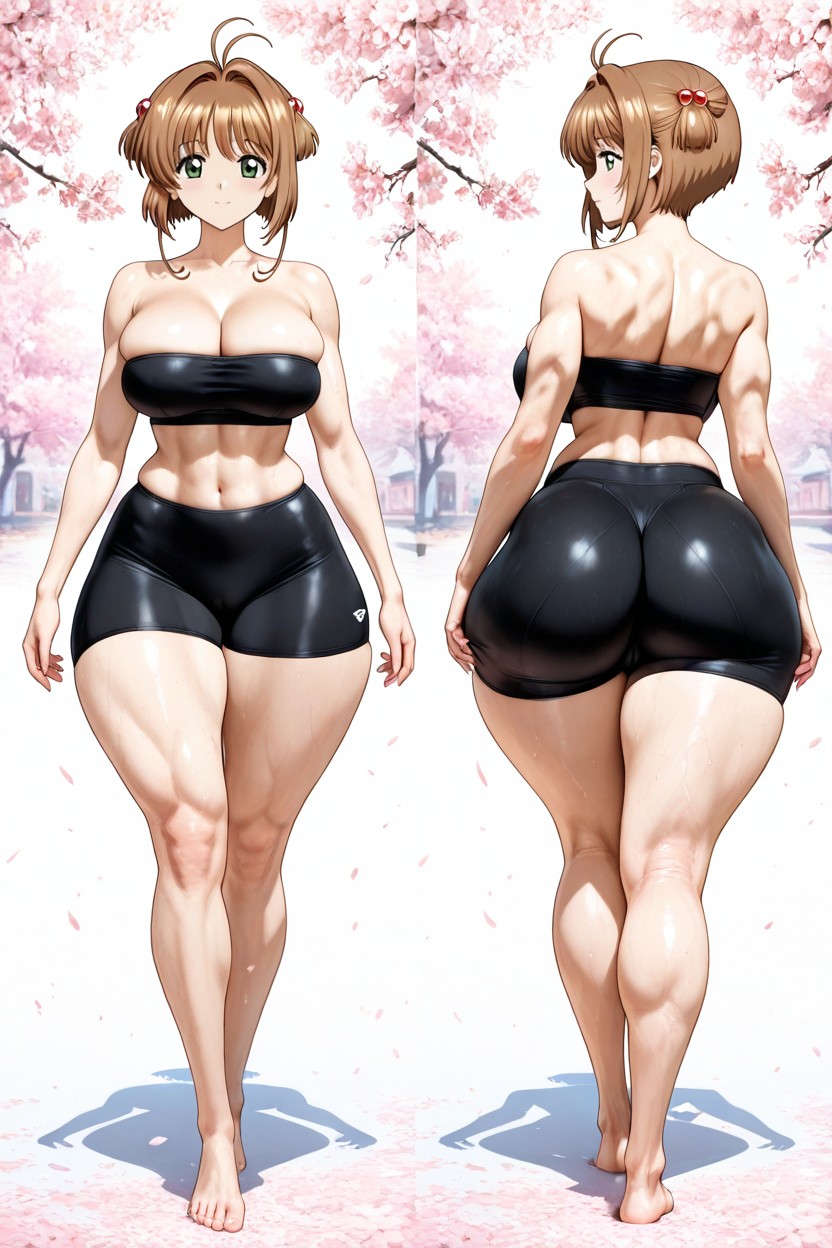 Sakura From Cardcaptor Sakura, And Strong Thighs, Nude Hentai AI Porn