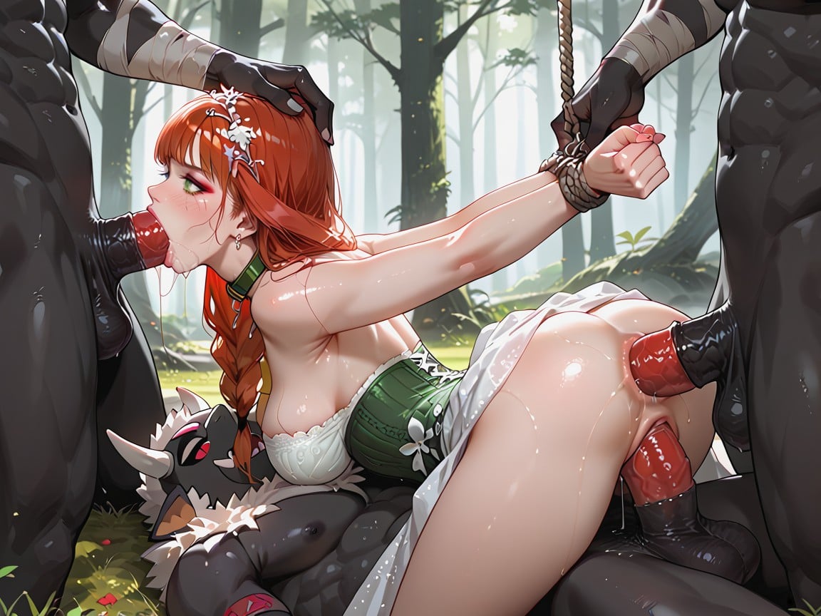 Visible Anus, Summer Forest, Anna From Frozen Hentai IA