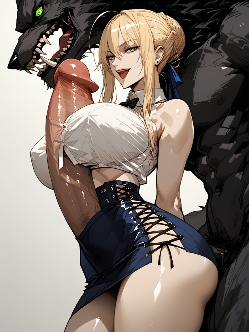 18+, Happy, Navel Exposed Hentai AI Porn