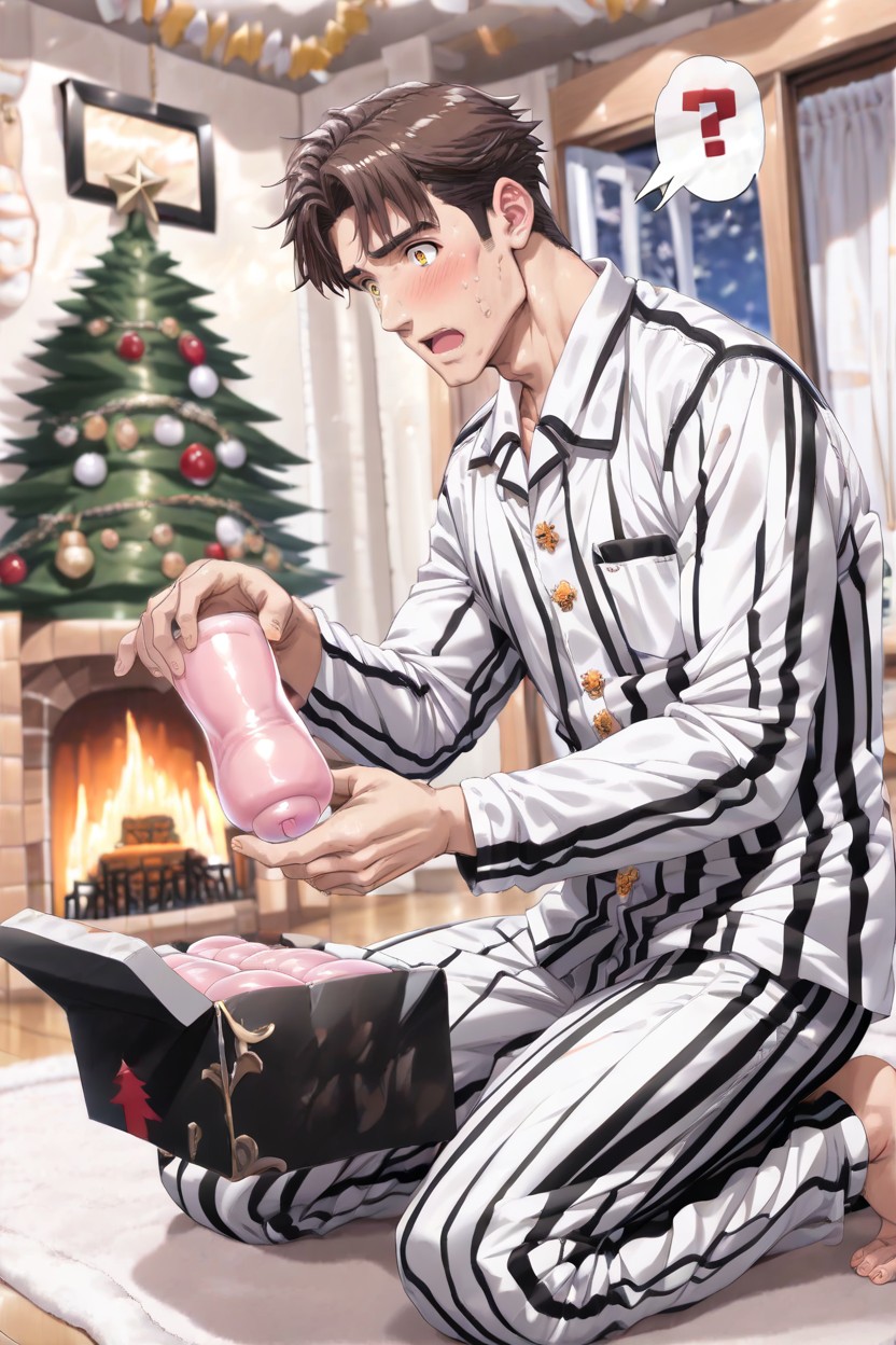 Soft Lighting, Unwrapped Box, Question Mark Effect AI Gay Porn