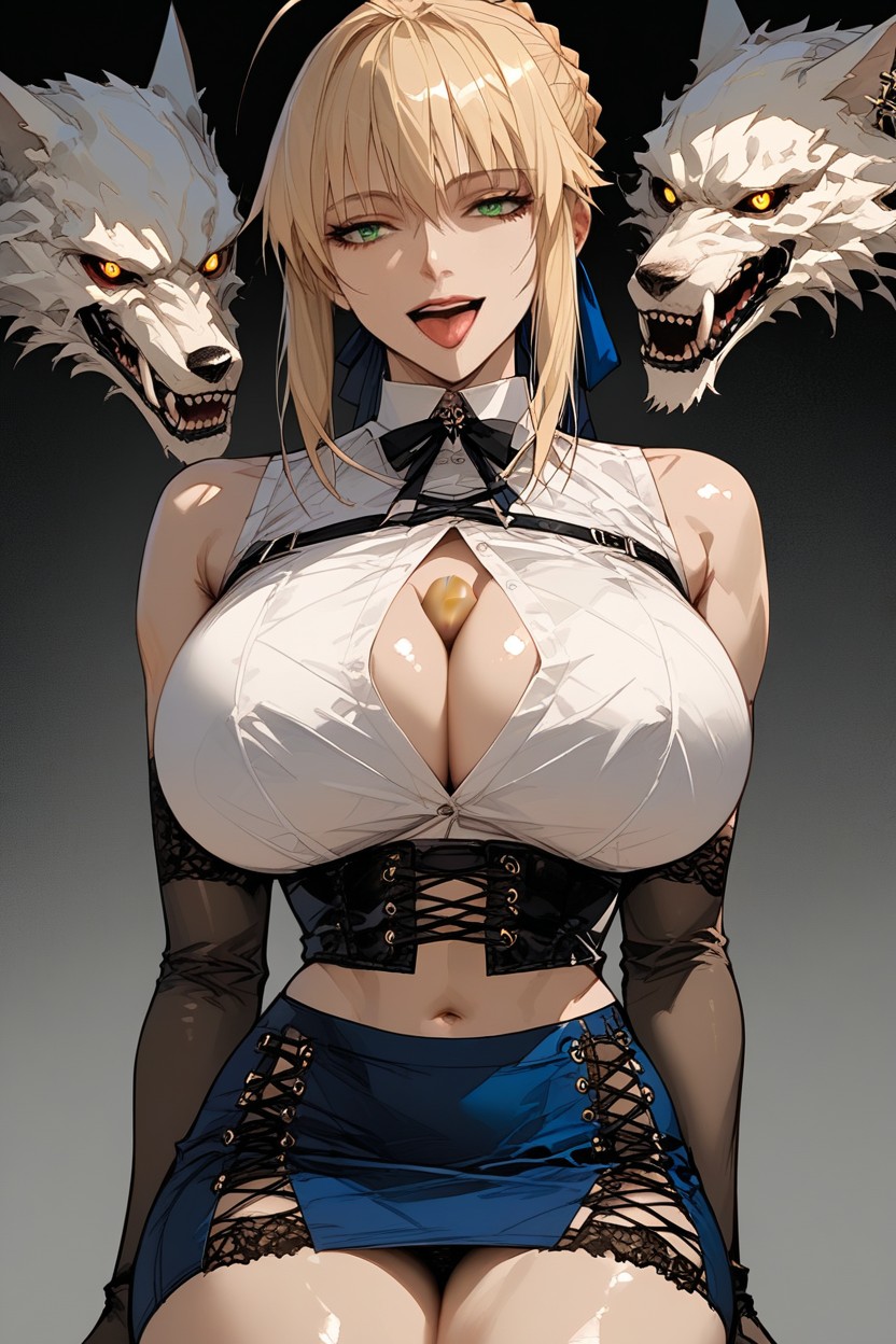 18+, Natural Hips, Blue Skirt Hentai IA