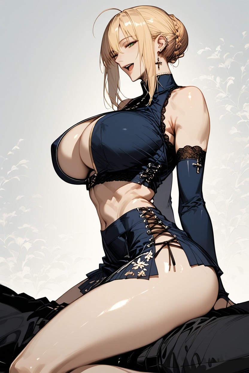 Ultra Detailed, Goth, Kneeling Hentai AI Porn