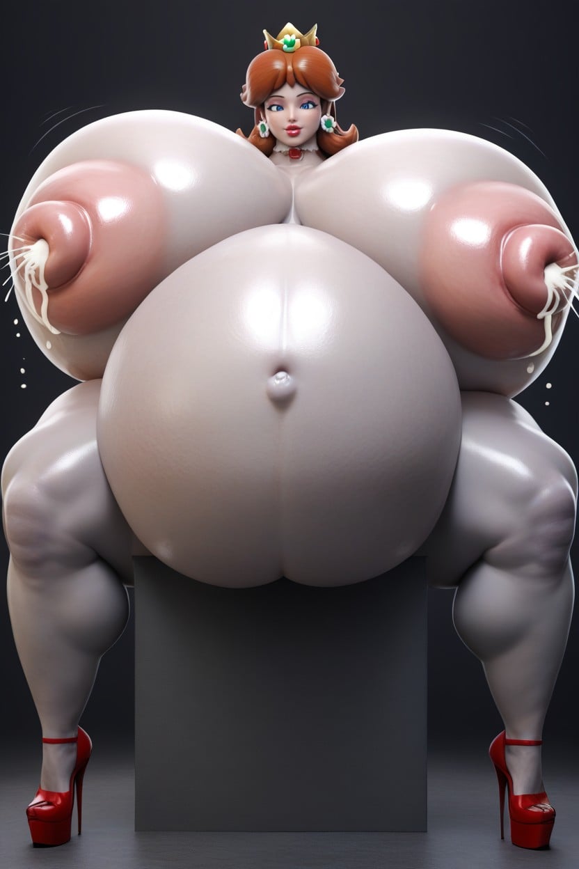 Grey Skin Color, Colossal Belly, Hyper Pregnant Belly AI Porn