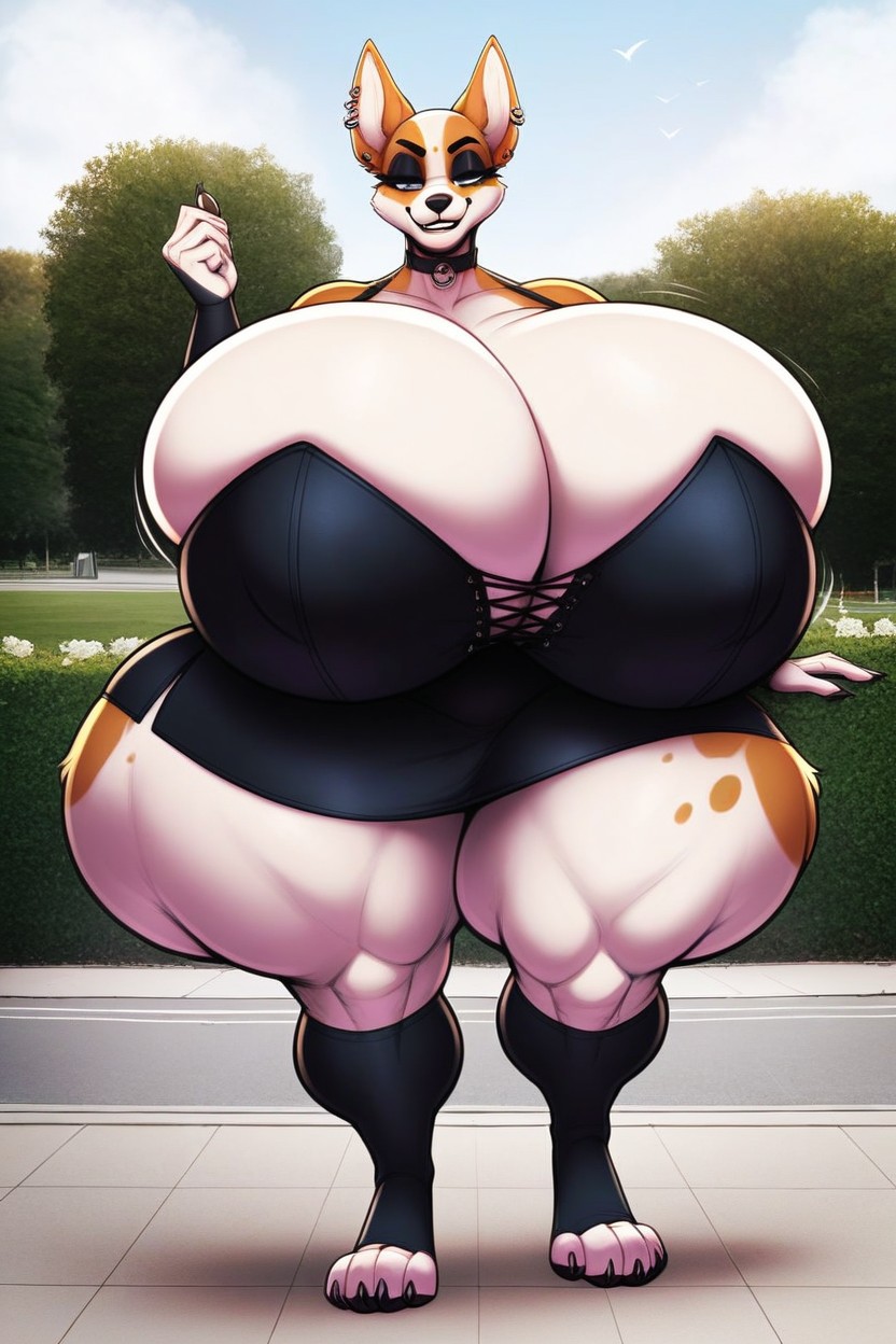 Growth Lines, Smug Expression, Big Ass Furry AI Porn