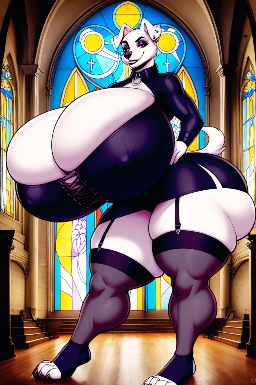 Hyper Breasts, Growth Lines, Breasts Getting Bigger Furry AI Porn