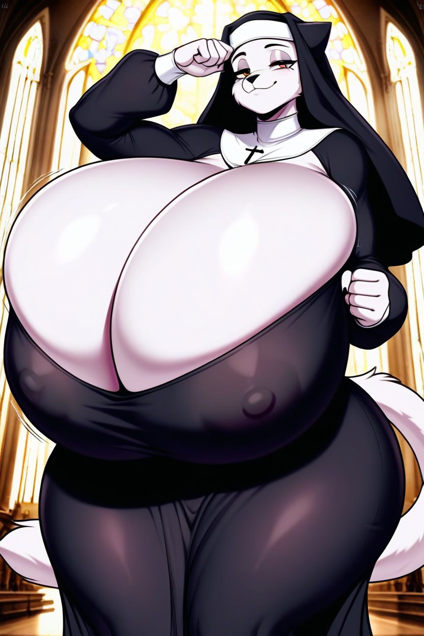 Show Paws, Front View, Amazing Ass Furry AI Porn