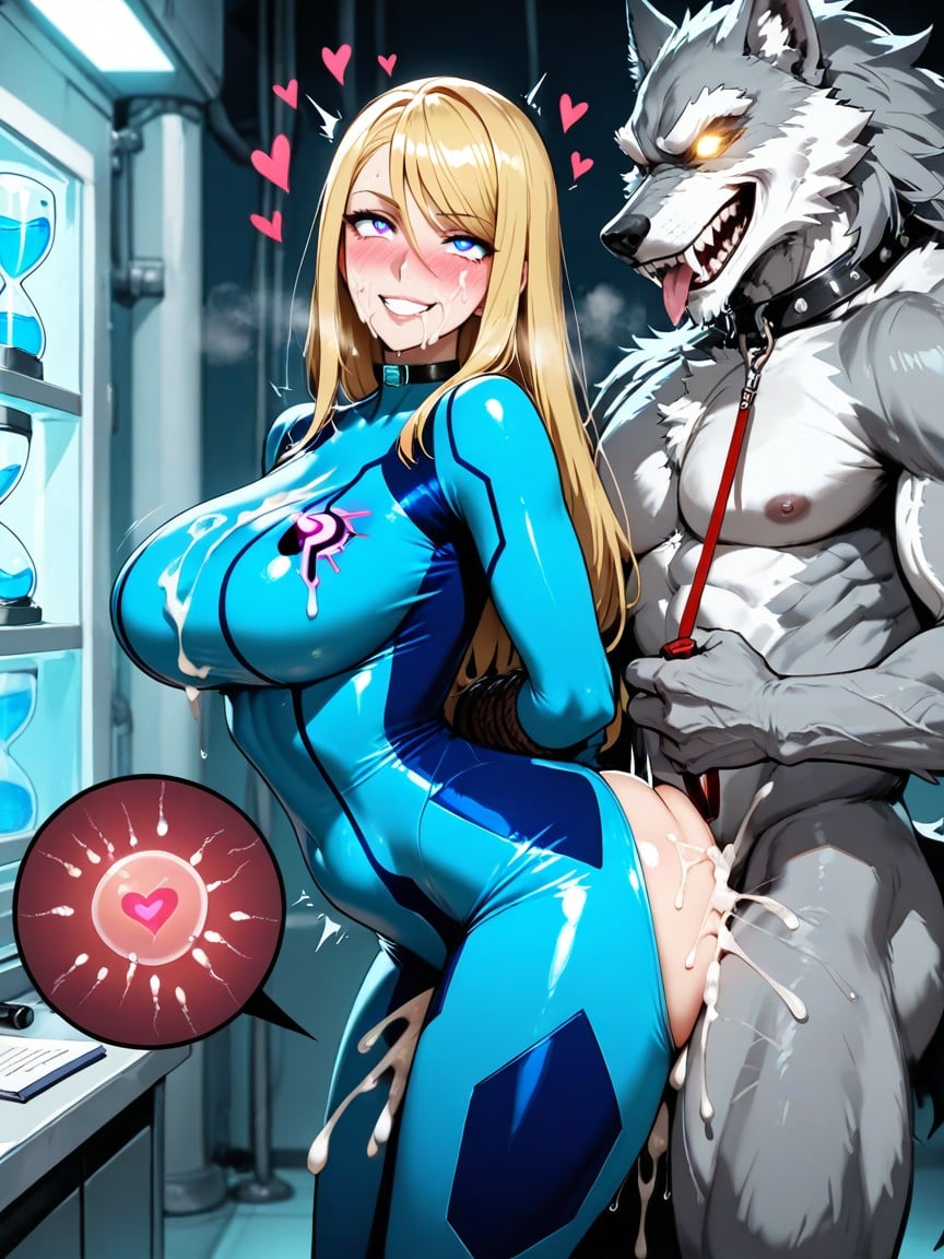 Lab, Arms Restrained Behind Back, Heart Eyes Hentai AI Porn