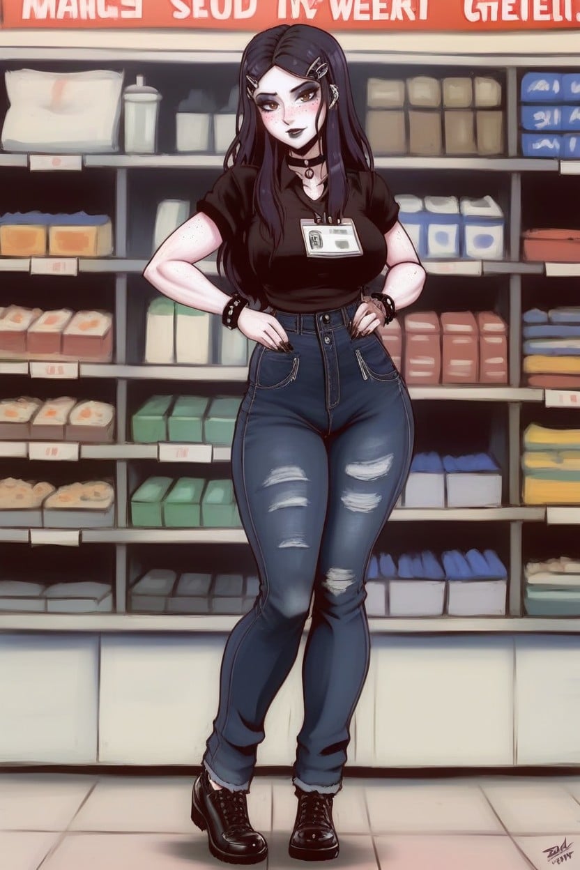 Black Jeans, 18+, Form Fitting Clothes AI Porn
