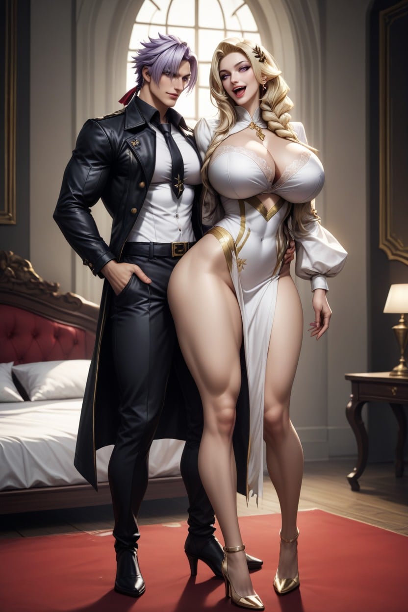 Cuerpo Completo, Muscular Body, Very Large Chest Hentai IA