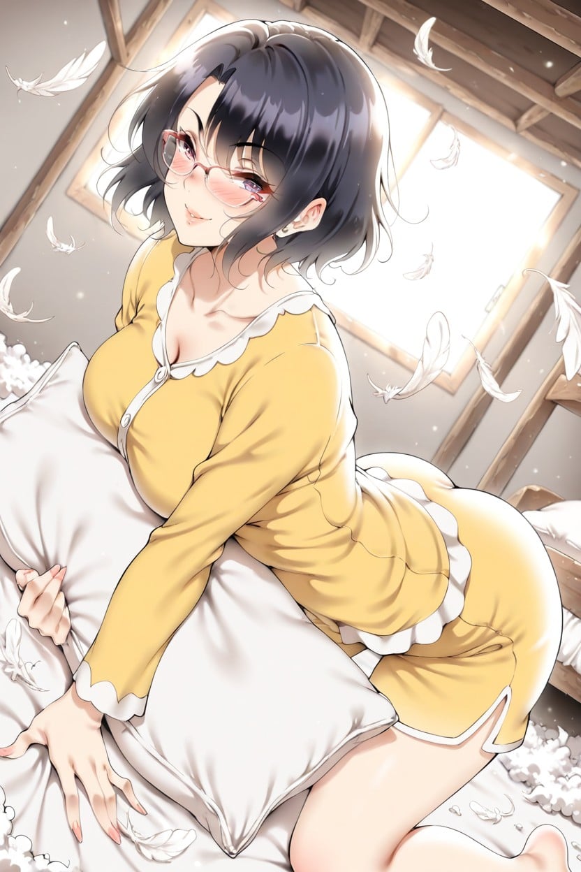Pillow Ripping, Skinny, Dramatic Angle Hentai AI Porn