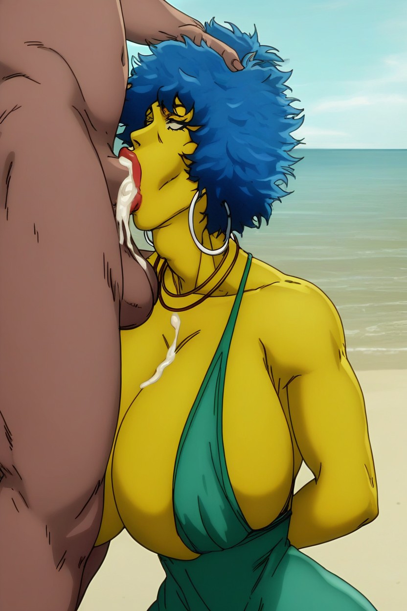 Smooth Yellow Skin, The Tits Under The Dick, Hour Glass Figure Hentai AI Porn