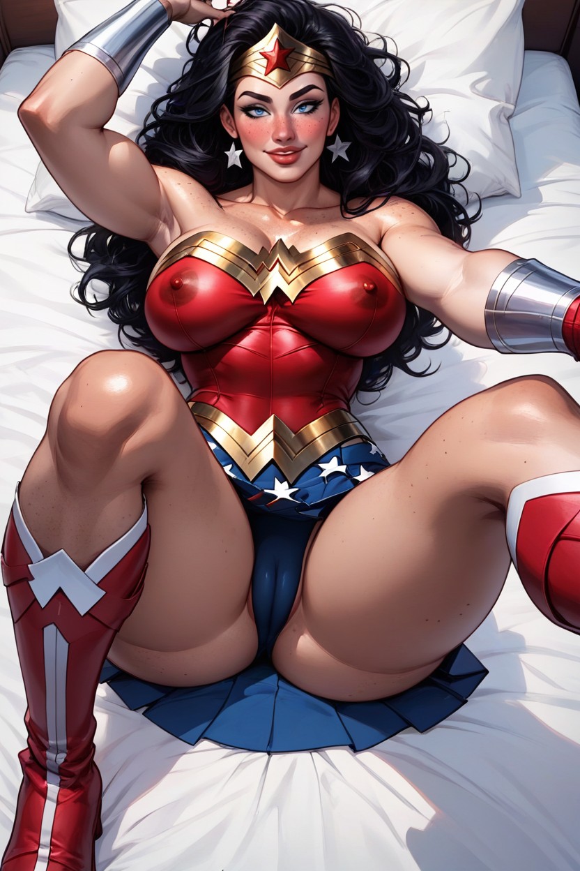Top Down, Full Lips, Busty AI Porn