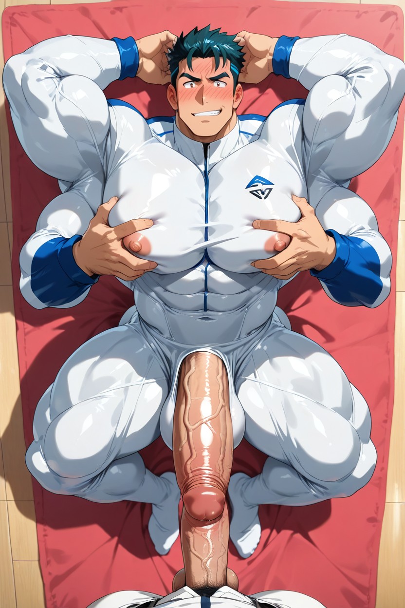 Grabbing Pecs, Extreme Top Down View, Hands Grabbing Pecs AI Gay Porn