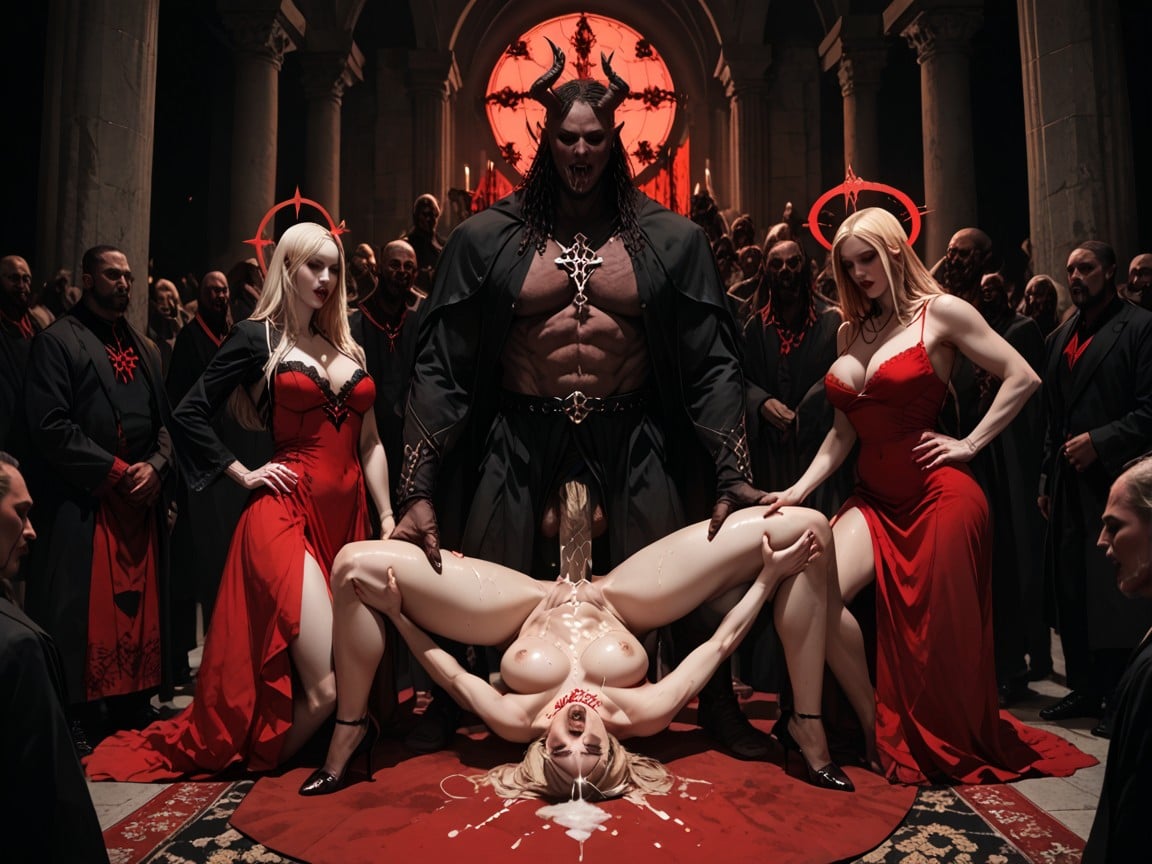 Night, Cum On Face, Orgy AI Porn