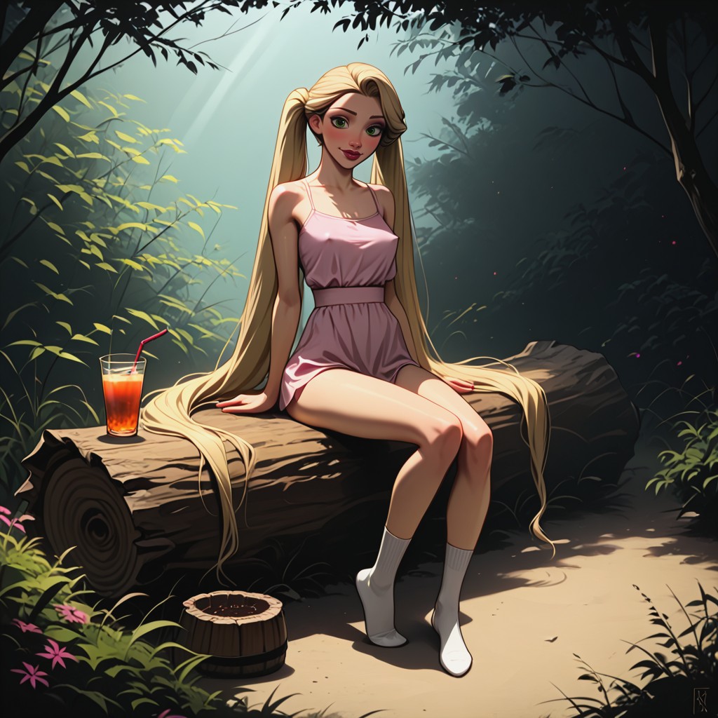 Blushing, Blonde Hairtwintails, Sunlight Hentai AI Porn