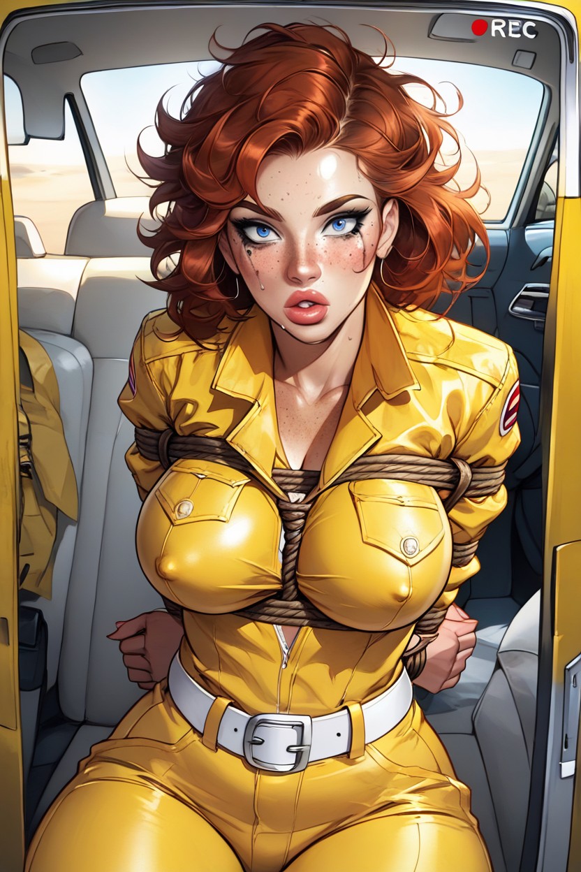 Plump Lips, Freckles, By AI Porn