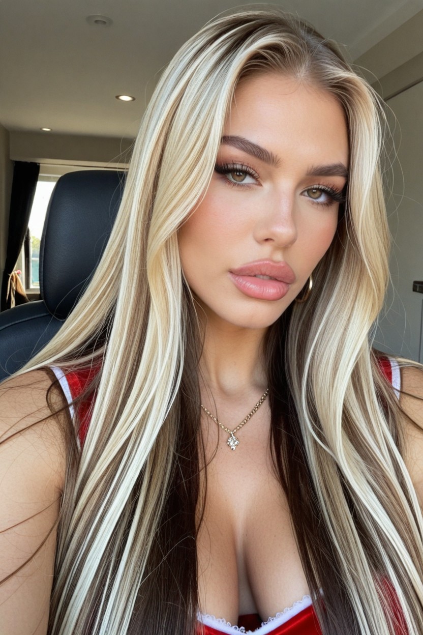 Bimbo, Very Long Hair, Extra Extremely Long Hair AI Porn