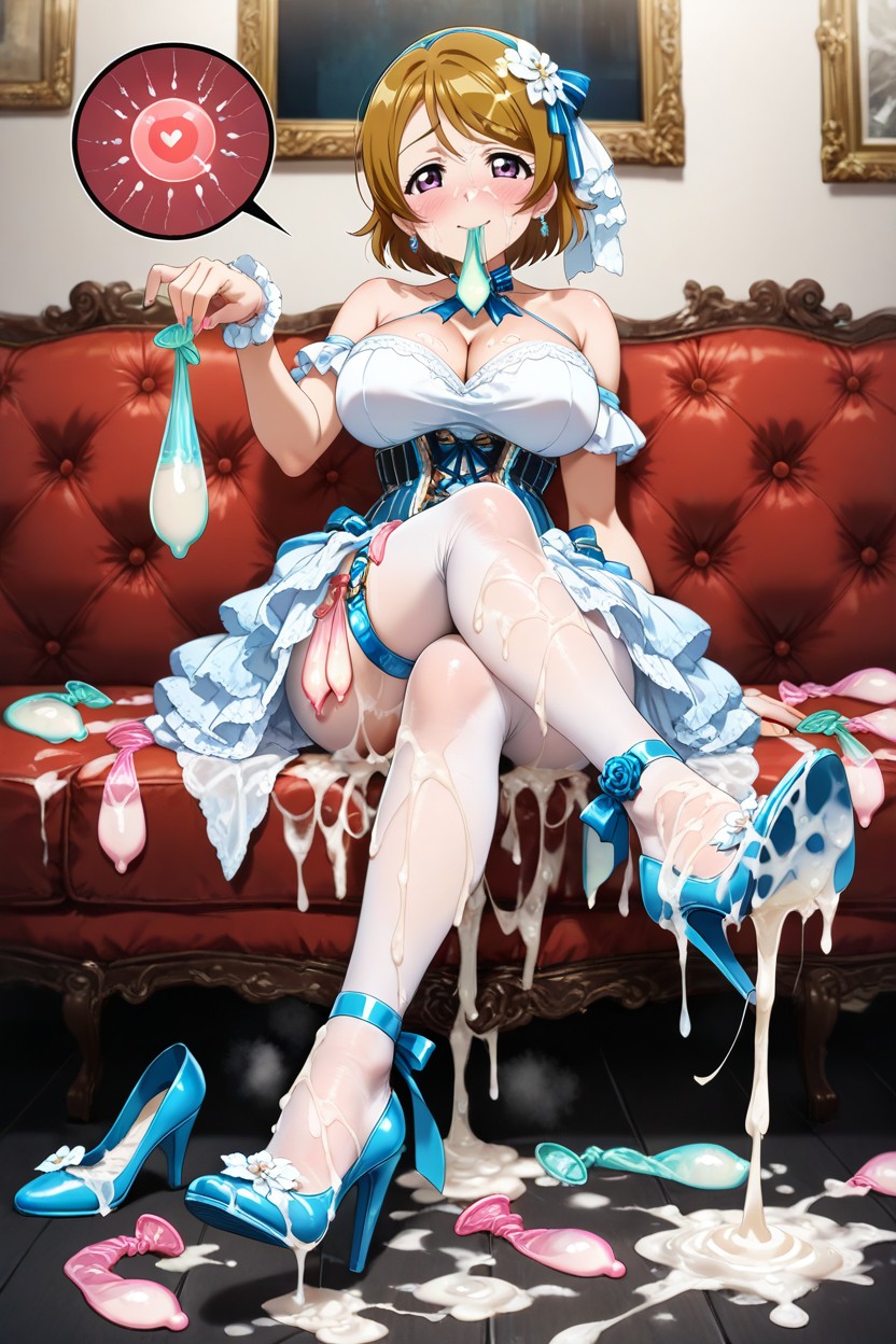 Cum On Clothes Huge Amount Of Cum, After Sex, Medium Breast Hentai AI Porn