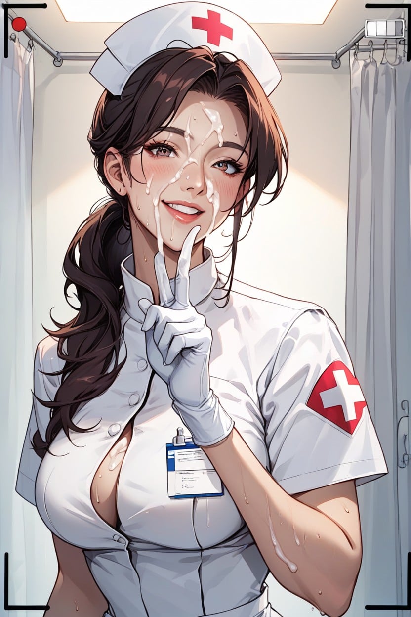 Infirmière, Thick Waist, Smile Porno IA Hentai