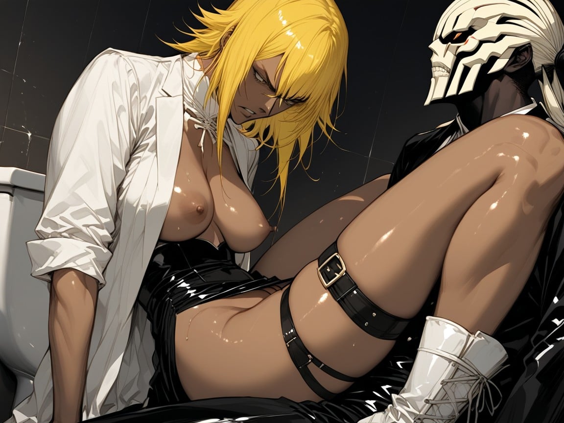 Motion Lines, Bathroom Stall, Espada Uniform AI Porn