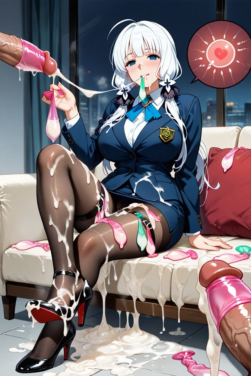 Semen On High Heels, Foot Inside Semen Soaked High Heels, Cum On Shoes Hentai AI Porn
