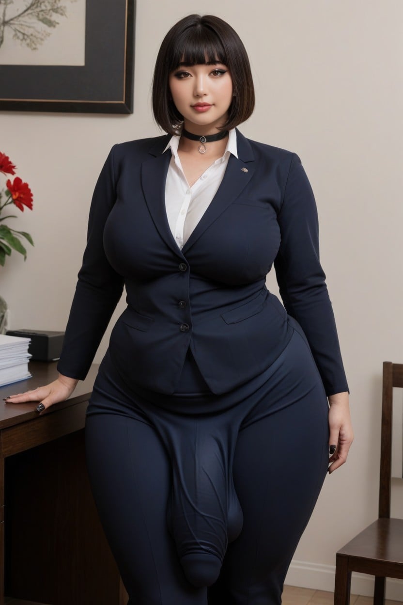 Thick Thighs, Impossibly Gigantic Bulge, Wide Hips Shemale AI Porn