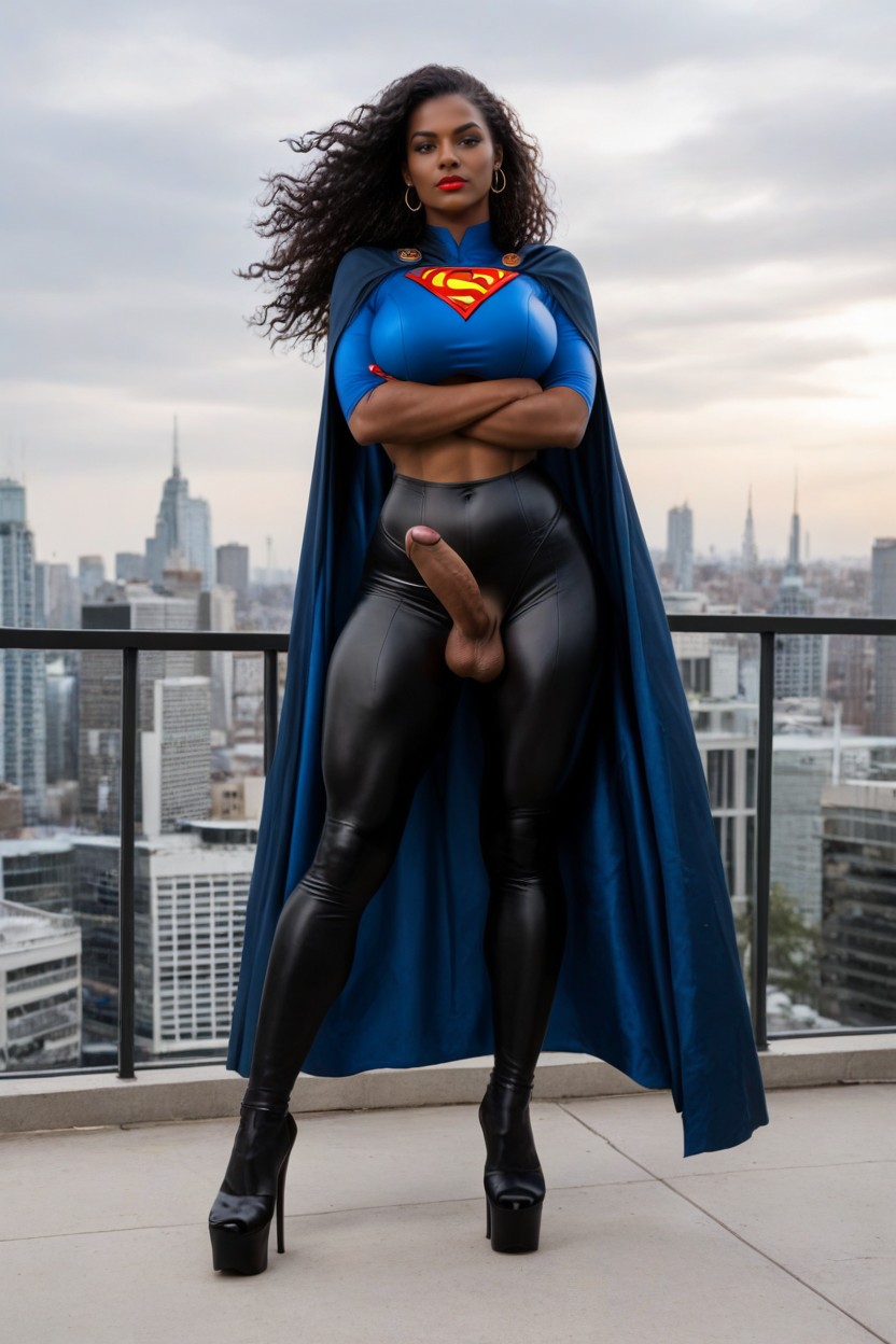 Cape, Arms Crossed, Bodybuilder AI Porn