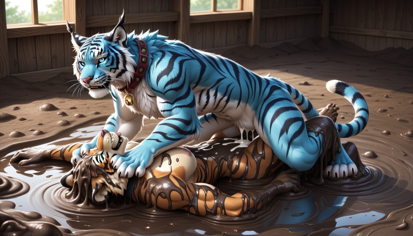 Covered In Mud, Face Sitting, Mud On Ear Furry AI Porn