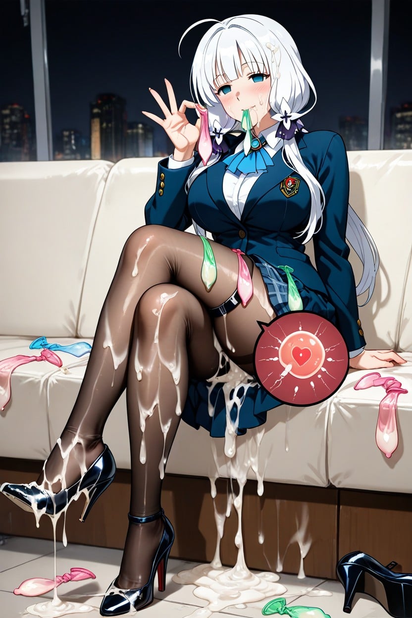 Cum On Shoes, Foot Stepping Into Semen Soaked High Heels, 18+ Hentai IA