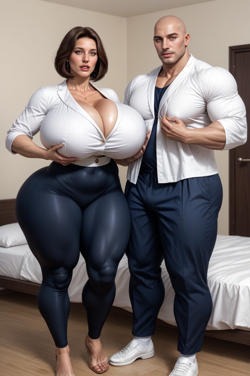 2 People, Thighs Exposed, Shocked AI Porn