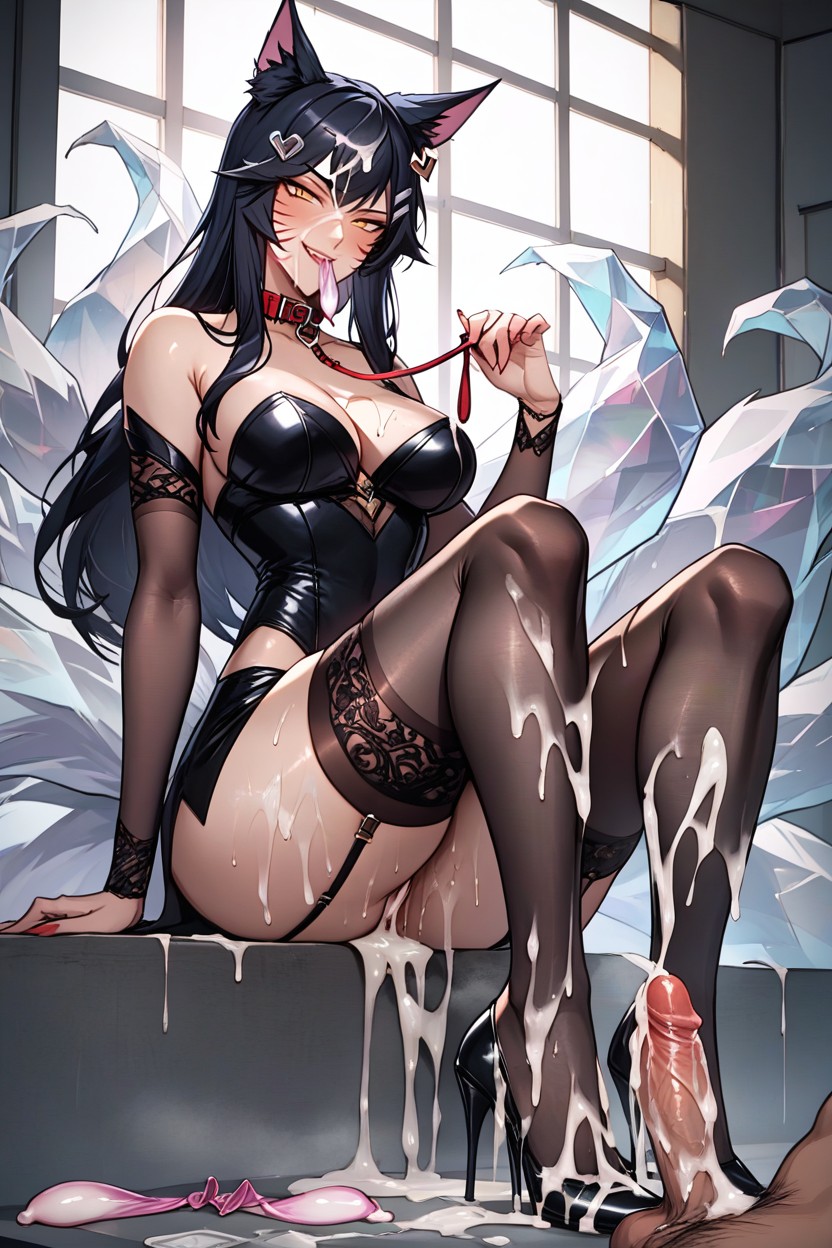 Traviesa, Wet Clothes, Foot Stepping Into Semen Soaked High Heel Hentai IA