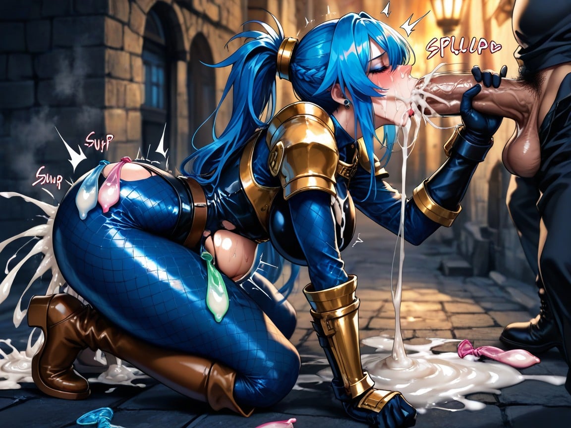 Cum In Mouth, Dripping Saliva, Moaning Hentai AI Porn