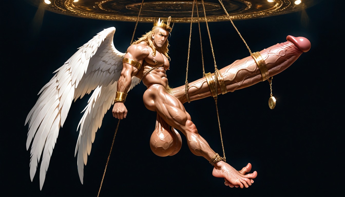 Feet Visible, Hanging From Ceiling, Blue Eyes Porno IA Gay