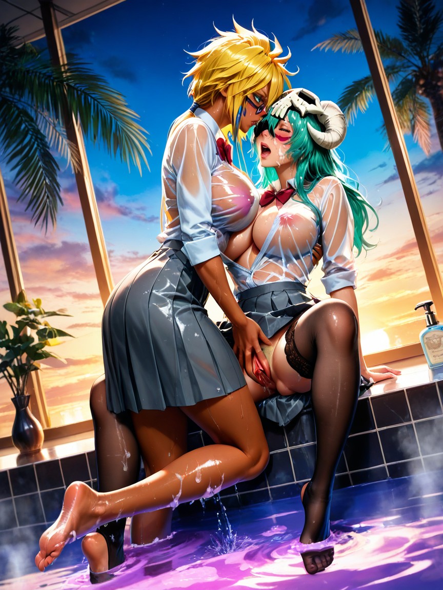 In Heat, Detailed Clitoris, Soap Suds On Body Hentai IA
