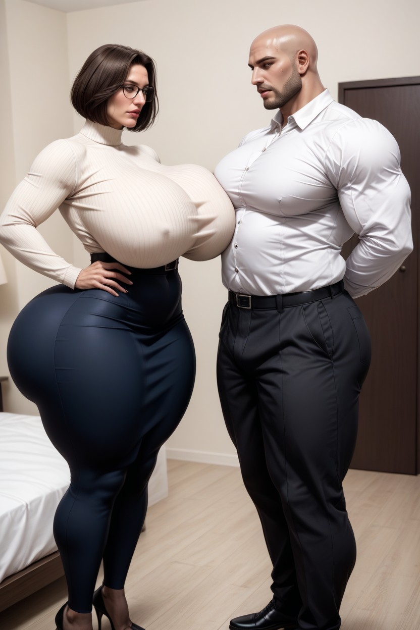 Shocked, Wide Booty, 25+ AI Porn